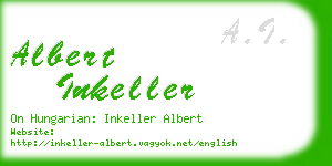 albert inkeller business card